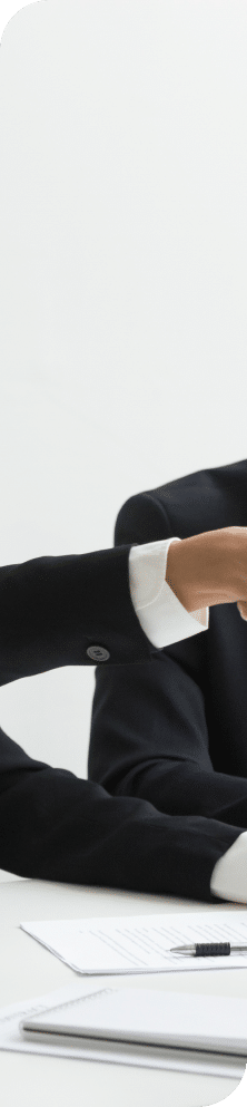 A close-up of a suit's sleeve.